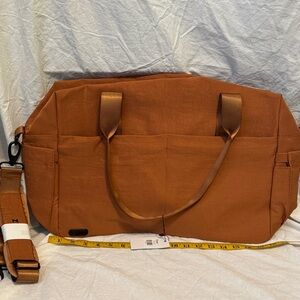 Rust Canvas Weekender Duffel Bag